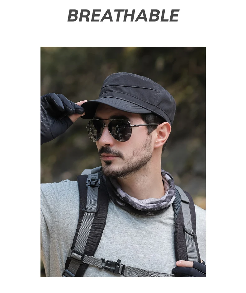 Chapeau militaire Sports de plein air pour hommes Casquettes à visière Adjustable55-60cm d'été Document solide Chapeaux de camionneur Protection solaire de printemps Casquette solaire Chapeau militaire Sports de plein air pour hommes Casquettes à visière Adjustable55-60cm d'été Document solide Chapeaux de camionneur Protection solaire de printemps Casquette solaire