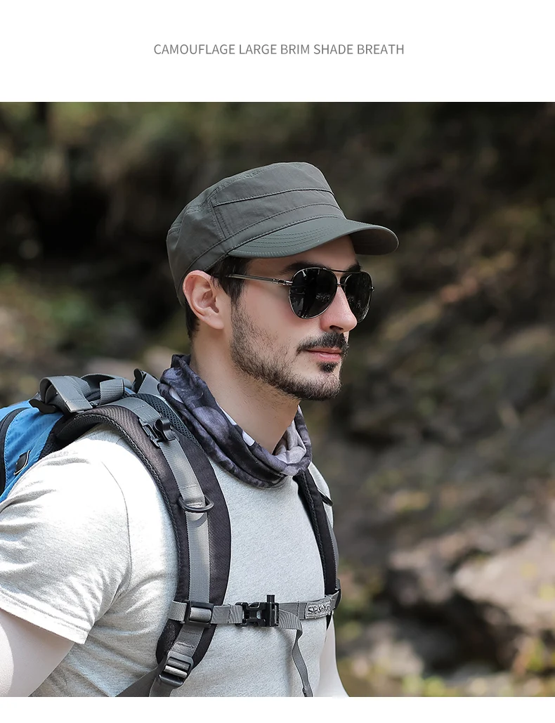 Chapeau militaire Sports de plein air pour hommes Casquettes à visière Adjustable55-60cm d'été Document solide Chapeaux de camionneur Protection solaire de printemps Casquette solaire Chapeau militaire Sports de plein air pour hommes Casquettes à visière Adjustable55-60cm d'été Document solide Chapeaux de camionneur Protection solaire de printemps Casquette solaire