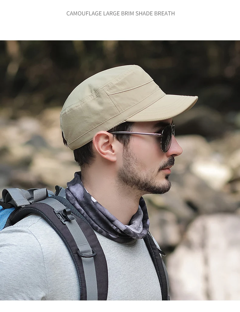 Chapeau militaire Sports de plein air pour hommes Casquettes à visière Adjustable55-60cm d'été Document solide Chapeaux de camionneur Protection solaire de printemps Casquette solaire Chapeau militaire Sports de plein air pour hommes Casquettes à visière Adjustable55-60cm d'été Document solide Chapeaux de camionneur Protection solaire de printemps Casquette solaire