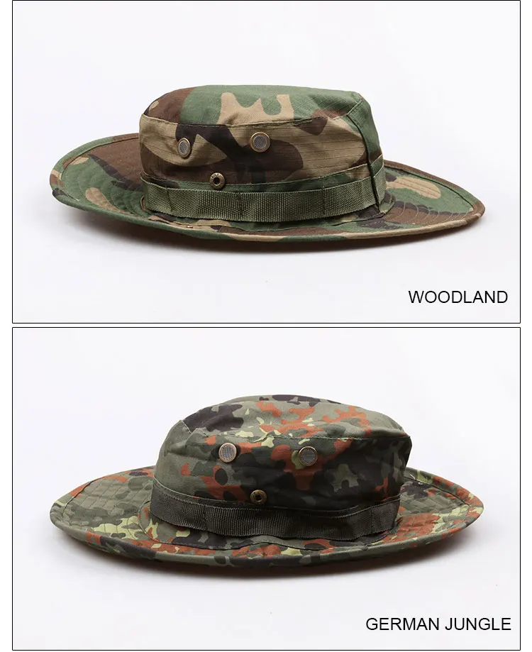 CAMSOsimplifié-Chapeau d'extérieur E27 Boonie, épais, pour chasse, randonnée, escalade, camping, AF056