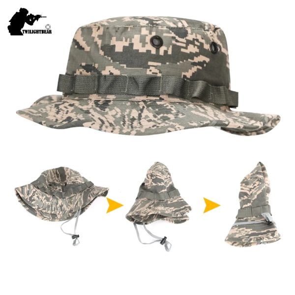 CAMSOsimplifié-Chapeau d'extérieur E27 Boonie, épais, pour chasse, randonnée, escalade, camping, AF056 – Image 3