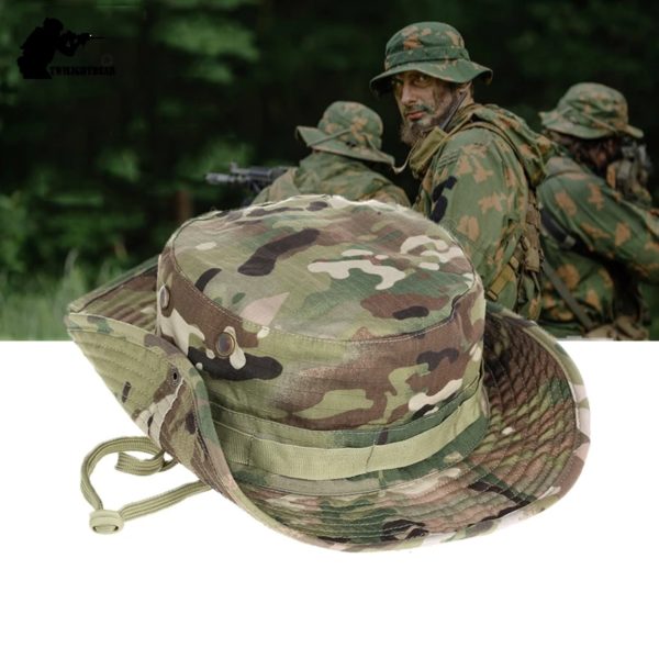 CAMSOsimplifié-Chapeau d'extérieur E27 Boonie, épais, pour chasse, randonnée, escalade, camping, AF056