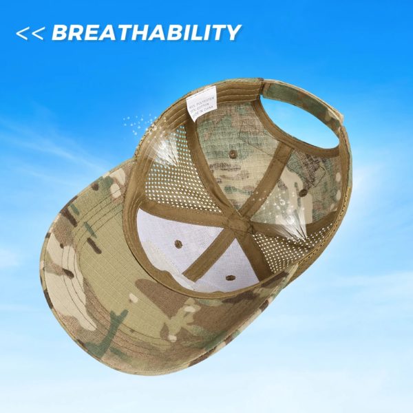CamSolomon-Casquettes de baseball réglables, chapeau de camionneur, sports de plein air, randonnée, camping, chasse, saut, paintball, maille, snapback, chapeaux de soleil – Image 4