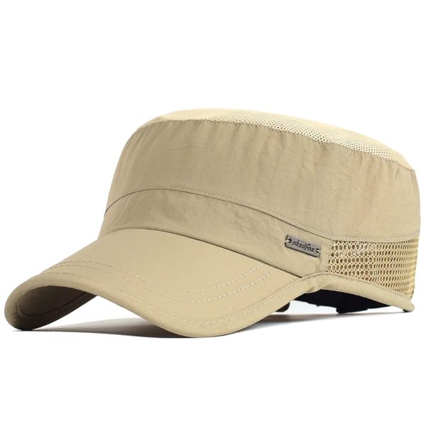 Casquette de Sport de plein air en maille à séchage rapide, casquette militaire pour hommes, casquette respirante de l'armée, chapeau à dessus plat, casquette de cyclisme, casquette de course à pied, casquette de Baseball – Image 5