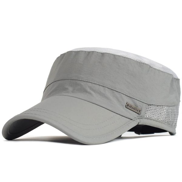 Casquette de Sport de plein air en maille à séchage rapide, casquette militaire pour hommes, casquette respirante de l'armée, chapeau à dessus plat, casquette de cyclisme, casquette de course à pied, casquette de Baseball – Image 3