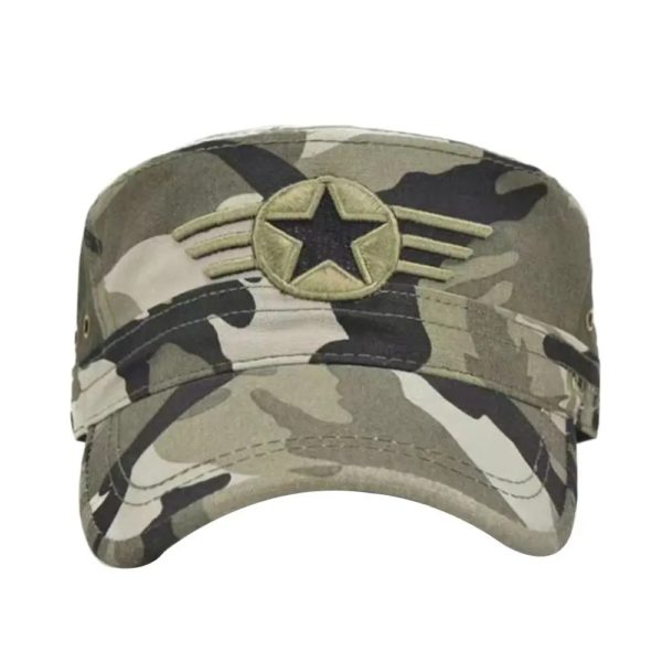 Chapeau de cadet ajustable en coton et polyester pour hommes, casquette de soleil respirante, chapeau de l'armée décontracté – Image 3