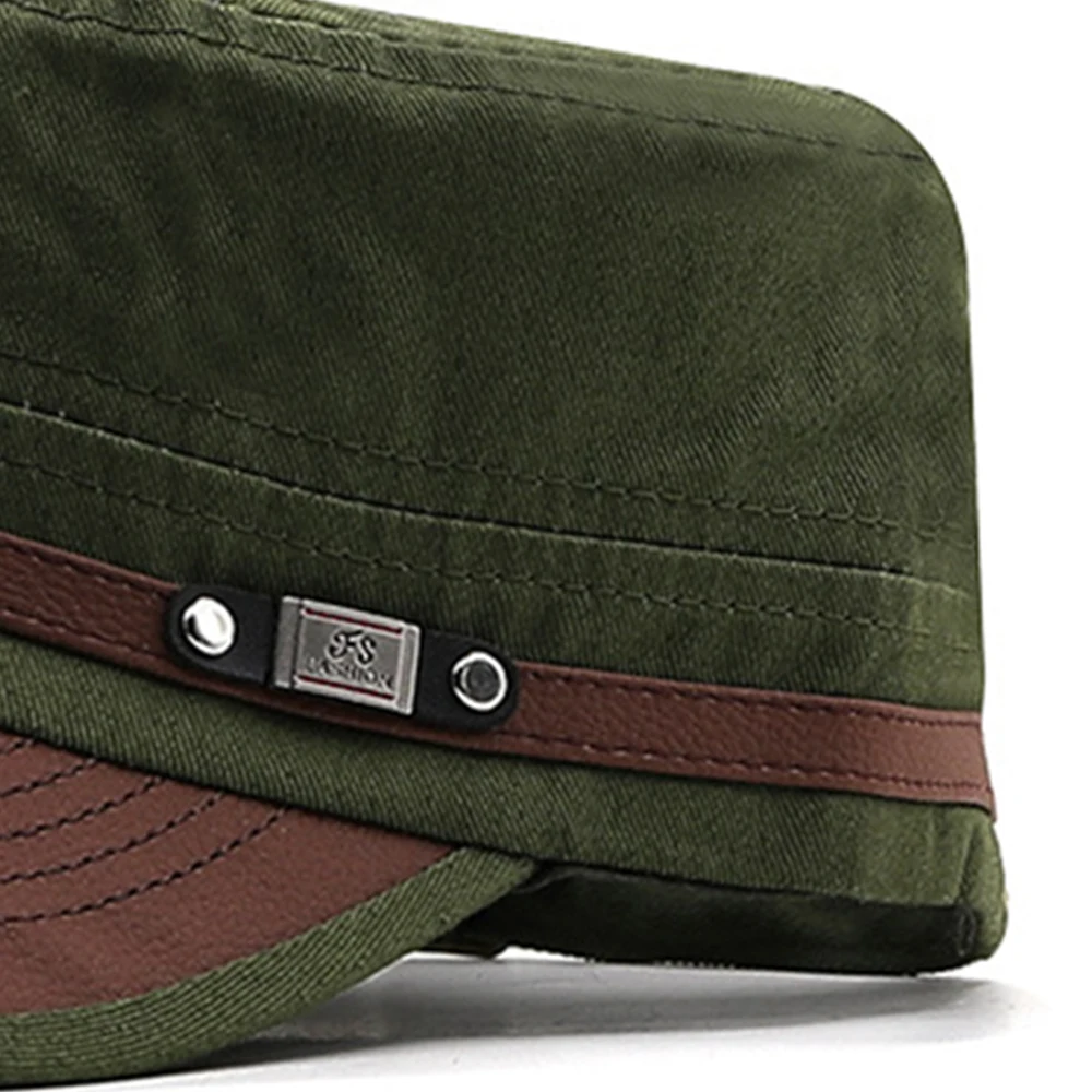 Chapeau de cadet décontracté unisexe, casquettes plates pour hommes, chapeaux à visière en coton, chapeaux de l'armée vintage, chapeau de papa adulte, casquette de baseball, mode, été, automne