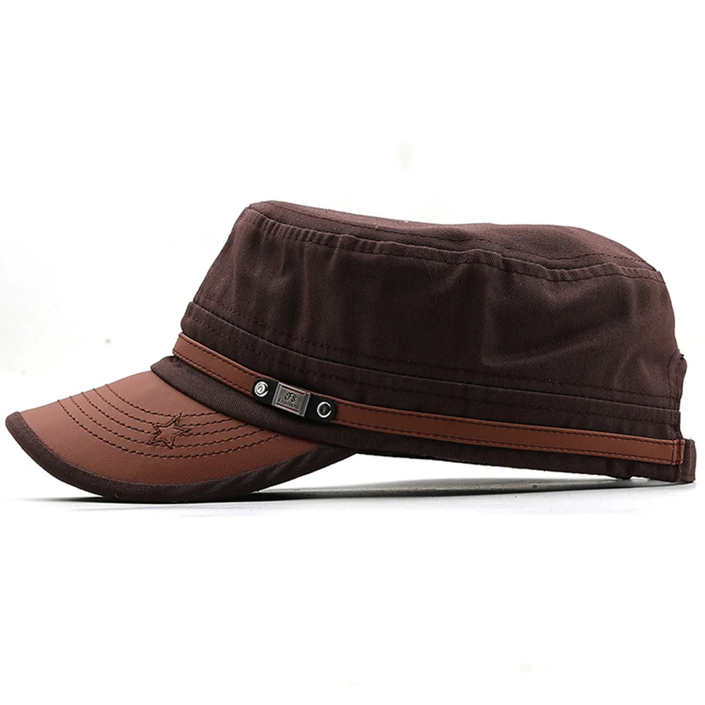 Chapeau de cadet décontracté unisexe, casquettes plates pour hommes, chapeaux à visière en coton, chapeaux de l'armée vintage, chapeau de papa adulte, casquette de baseball, mode, été, automne