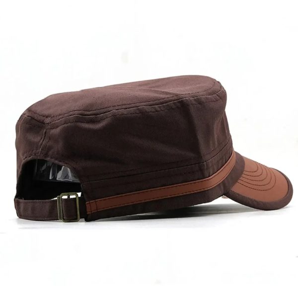 Chapeau de cadet décontracté unisexe, casquettes plates pour hommes, chapeaux à visière en coton, chapeaux de l'armée vintage, chapeau de papa adulte, casquette de baseball, mode, été, automne – Image 3