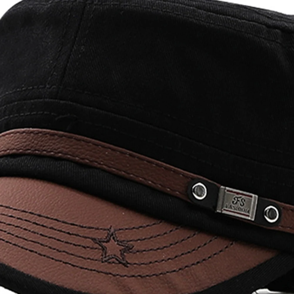 Chapeau de cadet décontracté unisexe, casquettes plates pour hommes, chapeaux à visière en coton, chapeaux de l'armée vintage, chapeau de papa adulte, casquette de baseball, mode, été, automne