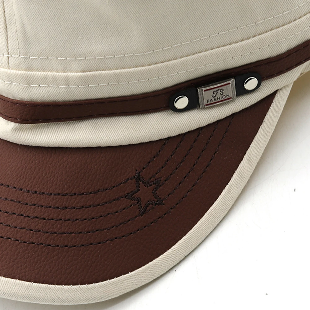 Chapeau de cadet décontracté unisexe, casquettes plates pour hommes, chapeaux à visière en coton, chapeaux de l'armée vintage, chapeau de papa adulte, casquette de baseball, mode, été, automne