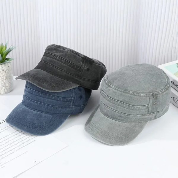 Casquette militaire en coton de grande taille pour homme, chapeau de baseball, anti-UV, sports de plein air, pêche, camping, soleil, printemps, été – Image 2