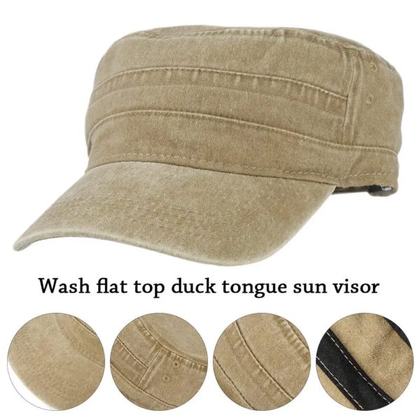 Casquette militaire en coton de grande taille pour homme, chapeau de baseball, anti-UV, sports de plein air, pêche, camping, soleil, printemps, été – Image 5