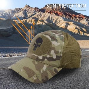 CamSolomon-Casquette de Baseball Militaire pour Homme, Chapeau de Soleil Classique, Skip Armée, Paintball, Basketball, Football