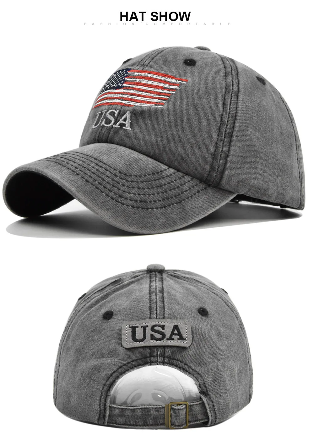 DulArmy Military Baseball Cap for Men and Women, Usa American Feel, Outdoor Unisex Hip Hop Hats for Runing, Cotton Fashion
