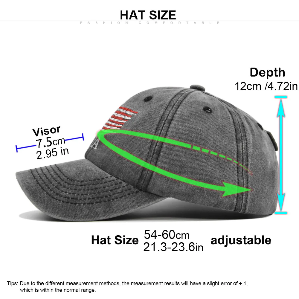 DulArmy Military Baseball Cap for Men and Women, Usa American Feel, Outdoor Unisex Hip Hop Hats for Runing, Cotton Fashion