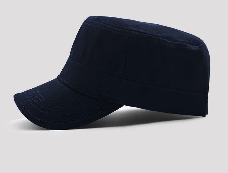 Casquette de baseball à grosse tête pour homme, couvre-chef militaire en pur coton, plat, grande taille, pour l'extérieur, en polyester, pour l'été, 55-60cm, 60-65cm