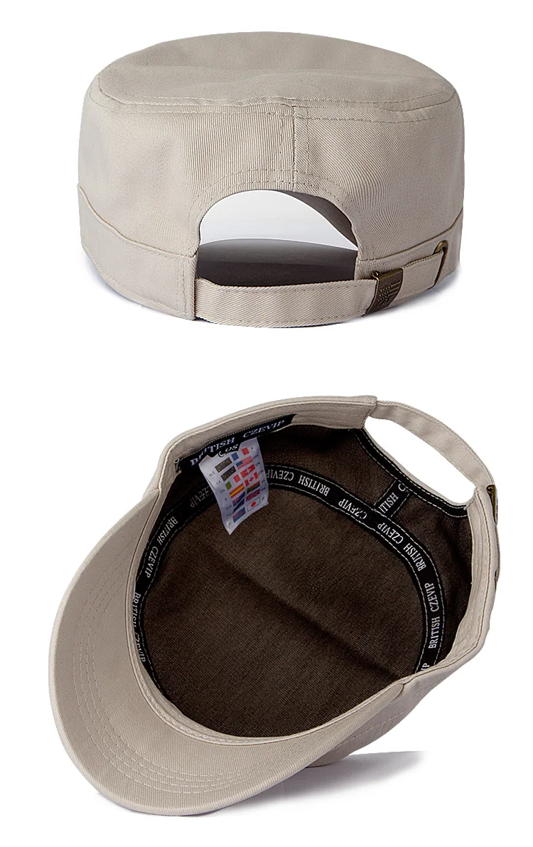Casquette de baseball à grosse tête pour homme, couvre-chef militaire en pur coton, plat, grande taille, pour l'extérieur, en polyester, pour l'été, 55-60cm, 60-65cm