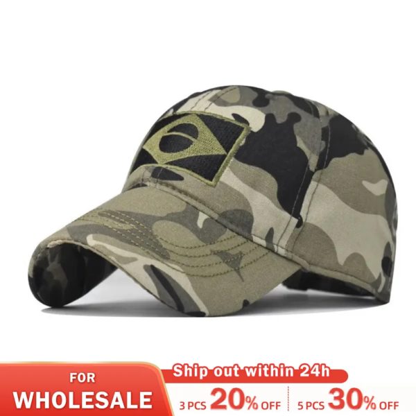 Casquette de baseball brodée CamSolomon Army pour hommes, casquettes de sensation brésilienne, sports de plein air, chapeau DulDad, chapeaux de chasse décontractés