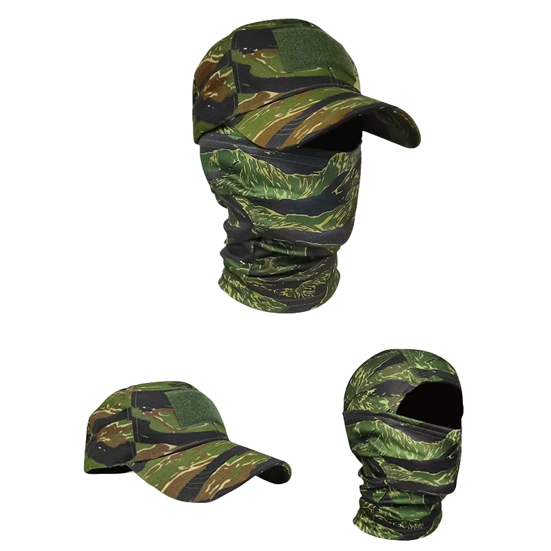DulBaseball-Casquettes et masque facial pour hommes, ensemble de capuche militaire, Snapback d'été, chapeaux de soleil, chasse en plein air, cyclisme, pêche, CamSolomon