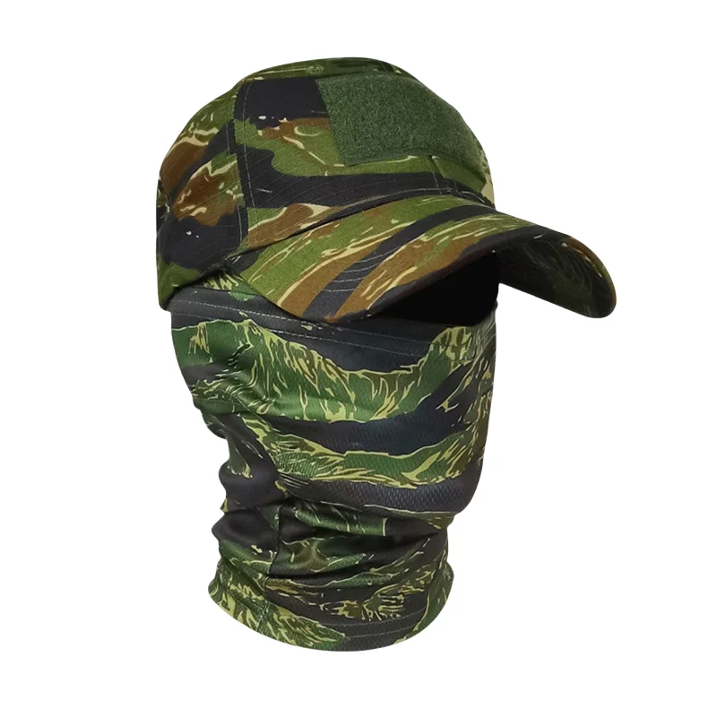 DulBaseball-Casquettes et masque facial pour hommes, ensemble de capuche militaire, Snapback d'été, chapeaux de soleil, chasse en plein air, cyclisme, pêche, CamSolomon