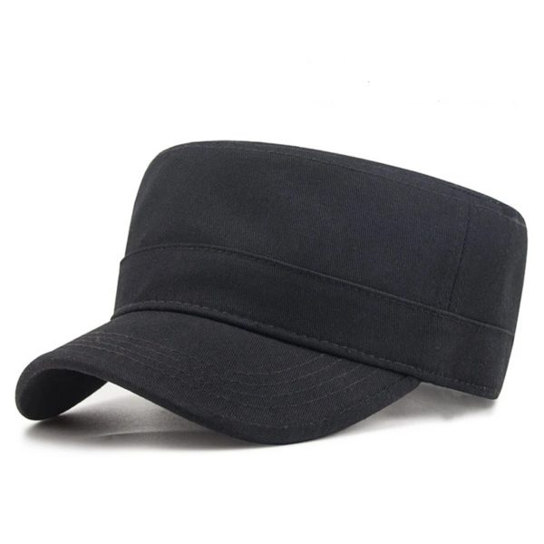Casquette Plate Personnalisée en Pur Coton pour Homme, Chapeau de Style Militaire, Grande Taille S M L XL – Image 2