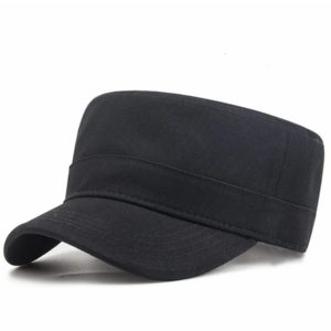 Casquette Plate Personnalisée en Pur Coton pour Homme, Chapeau de Style Militaire, Grande Taille S M L XL
