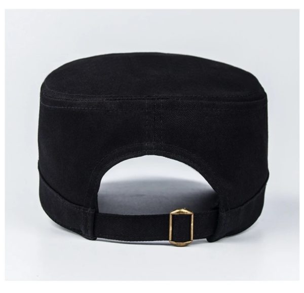 Casquette Plate Personnalisée en Pur Coton pour Homme, Chapeau de Style Militaire, Grande Taille S M L XL – Image 5