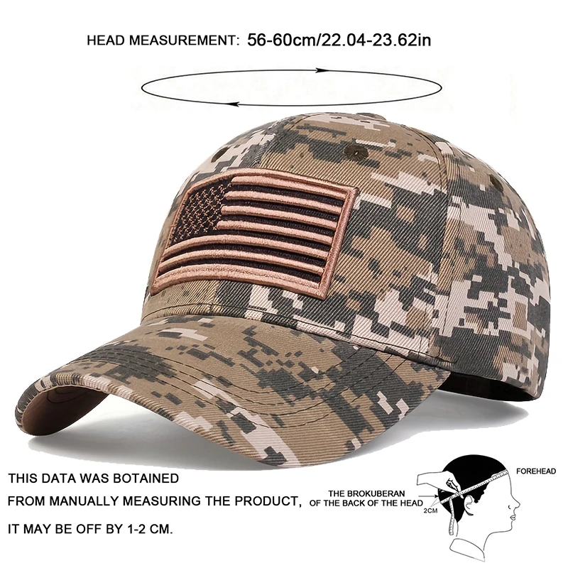 Casquettes de baseball unisexes US Feel brodées, chapeaux décontractés réglables, chapeau de protection solaire, armée, extérieur, printemps, automne