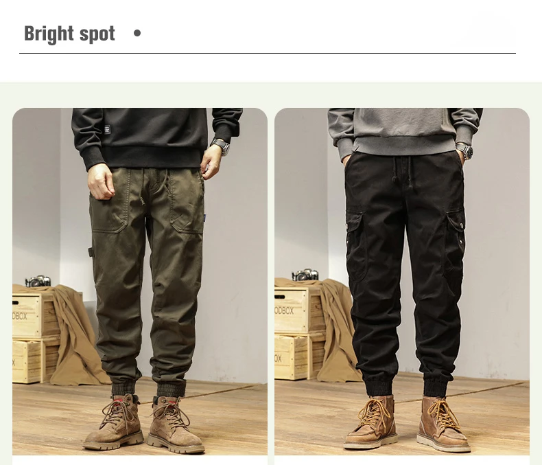 HIQOR-Pantalon Cargo Classique pour Homme, Salopette de Camping, Baggy Épais, Randonnée en Plein Air, Jogging de l'Armée, Hiver