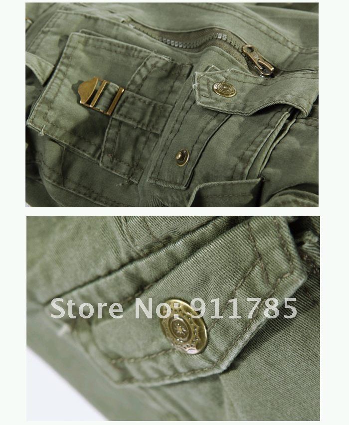 Salopette délavée multi-poches pour hommes, pantalon cargo militaire en coton ample, pantalon uniforme, grande taille 28-42