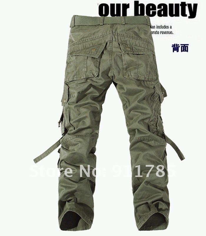 Salopette délavée multi-poches pour hommes, pantalon cargo militaire en coton ample, pantalon uniforme, grande taille 28-42