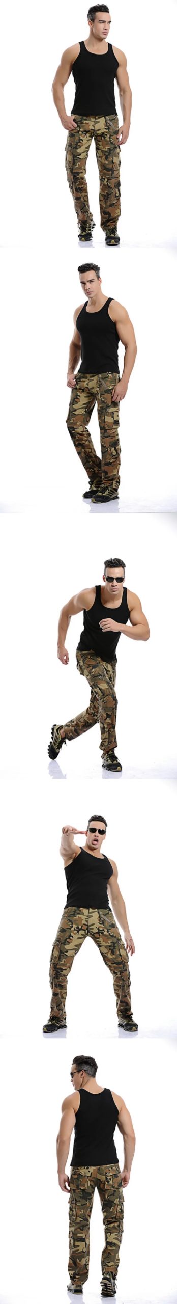 Pantalon cargo militaire à poches multiples pour hommes, jogging de rue, grande taille 44, camsalomon, haute qualité, long, décontracté, fjadt