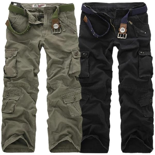 Pantalon cargo militaire à poches multiples pour hommes, jogging de rue, grande taille 44, camsalomon, haute qualité, long, décontracté, fjadt