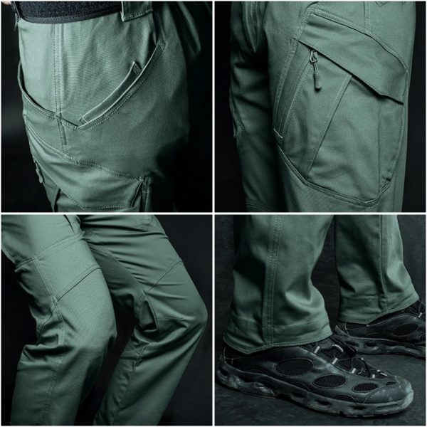 Pantalon cargo décontracté pour homme avec de nombreuses poches, pantalon militaire de ville, vêtements imperméables, SWAT Skip, armée, fjMen, 5XL – Image 5