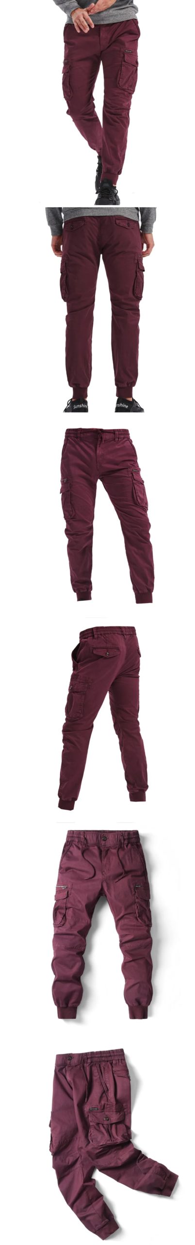 Pantalon Cargo en Coton pour Homme, Jogging, Décontracté, Book ine Longueur, Style Militaire, Streetwear, Survêtement de Travail, Taille FjPlus