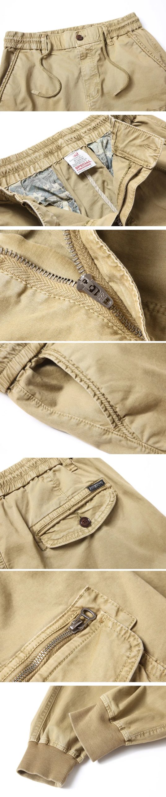 Pantalon Cargo en Coton pour Homme, Jogging, Décontracté, Book ine Longueur, Style Militaire, Streetwear, Survêtement de Travail, Taille FjPlus