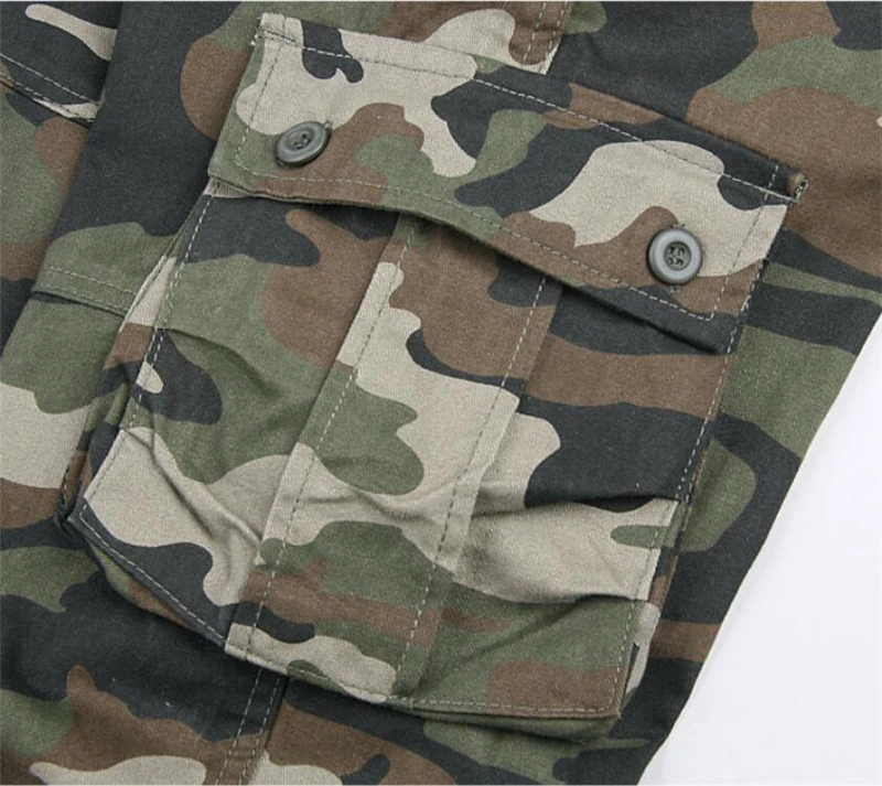 Pantalon Cargo pour Homme Style Camouflage Multi-Poches, Vêtement Ample Décontracté, Thème Armée Militaire, Tactique, de Combat, 44