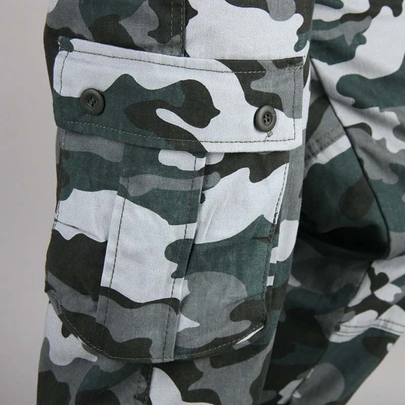 Pantalon Cargo pour Homme Style Camouflage Multi-Poches, Vêtement Ample Décontracté, Thème Armée Militaire, Tactique, de Combat, 44