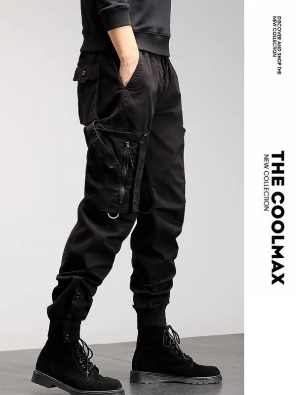Pantalon ample de style militaire pour hommes, leggings décontractés, marque de tendance, neuf points, 2024 – Image 4