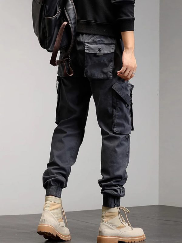 Pantalon ample de style militaire pour hommes, leggings décontractés, marque de tendance, neuf points, 2024 – Image 6