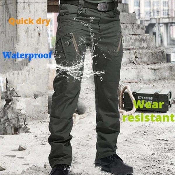 IX9 – pantalon Cargo tactique militaire pour hommes, vêtement de Combat SWAT, de l'armée, décontracté, de randonnée, de Camping en plein air, imperméable – Image 3