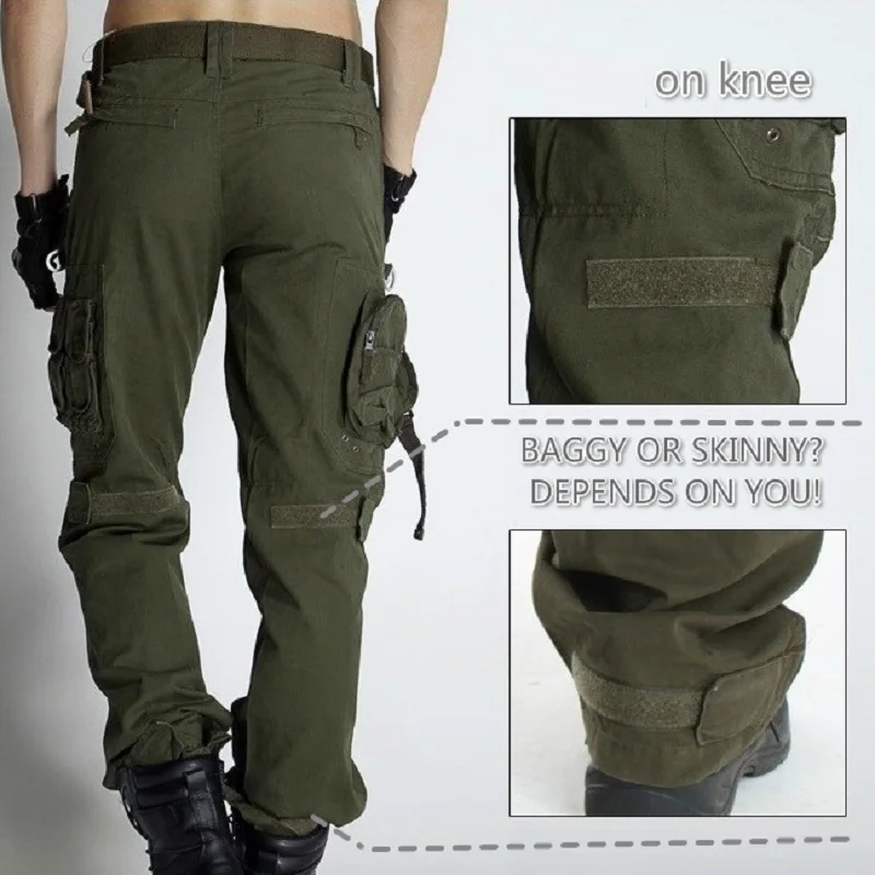Pantalon large tactique de l'armée pour hommes, pantalon CARGO, salopette masculine, travail militaire, plusieurs poches, style décontracté, FJM droit, 2024