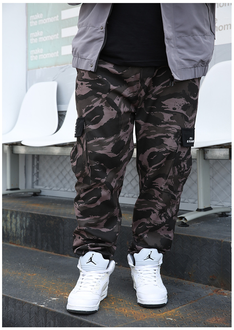 CamSolomon-Pantalon cargo de survêtement pour homme, streetwear, grande taille 9XL, bande de taille élastique, surintendant masculin, hip hop, armée, camouflage