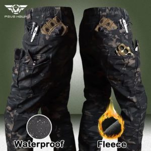 Pantalon coupe-vent et imperméable multi-poches pour homme, pantalon skip militaire, peau de requin, coquille souple, cargo, fjOutdoor, hiver