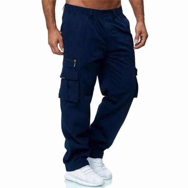 Pantalon Cargo Vert pour Homme, Streetwear Classique, Randonnée en Plein Air, Trekking, Armée, Duljogging, Militaire, Multi Poches, Fjj – Image 3