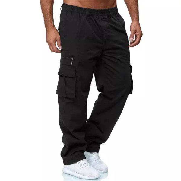 Pantalon Cargo Vert pour Homme, Streetwear Classique, Randonnée en Plein Air, Trekking, Armée, Duljogging, Militaire, Multi Poches, Fjj – Image 2