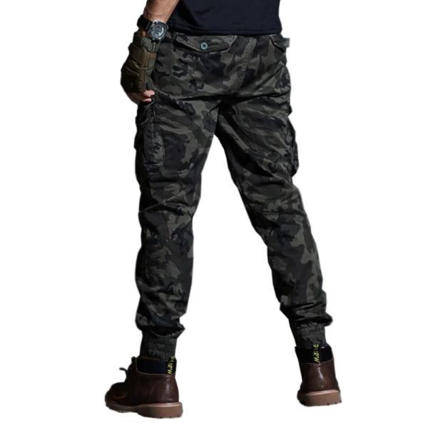 Pantalon cargo multi-poches pour hommes, pantalon décontracté, vêtements de l'armée noirs, vêtements de travail FjWork, mode de haute qualité – Image 6