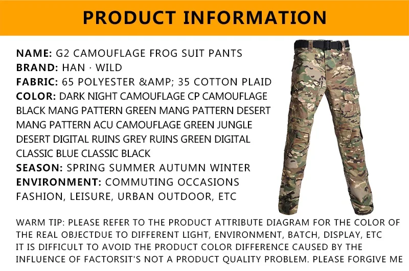 Pantalon skip avec coussinets pour homme, vêtements militaires, armée, airsoft, fjCamSolomon, chasse