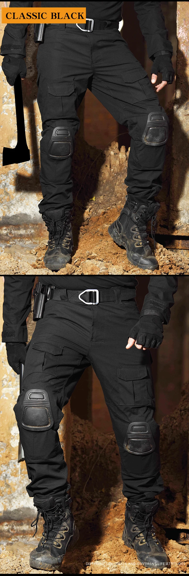 Pantalon skip avec coussinets pour homme, vêtements militaires, armée, airsoft, fjCamSolomon, chasse
